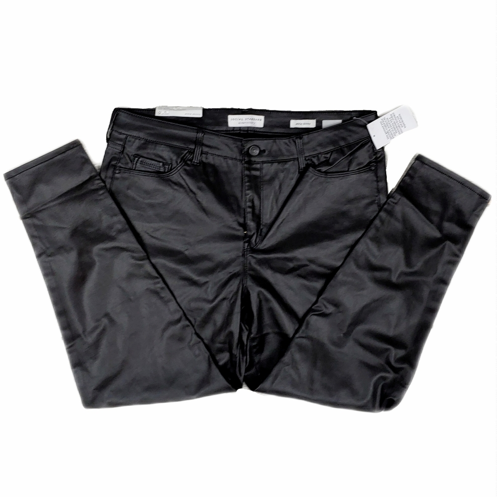 NWT Sanctuary Blk Coated Skinny Jeans 16 + Hoodie - Picture 6 of 13